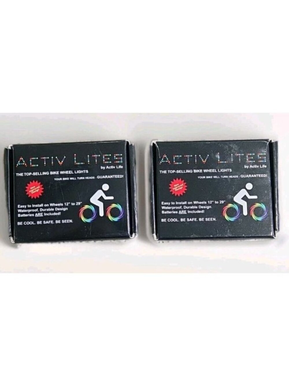 New Activ Life 2-Tire Pack LED Bike Wheel Lights with Batteries Included!